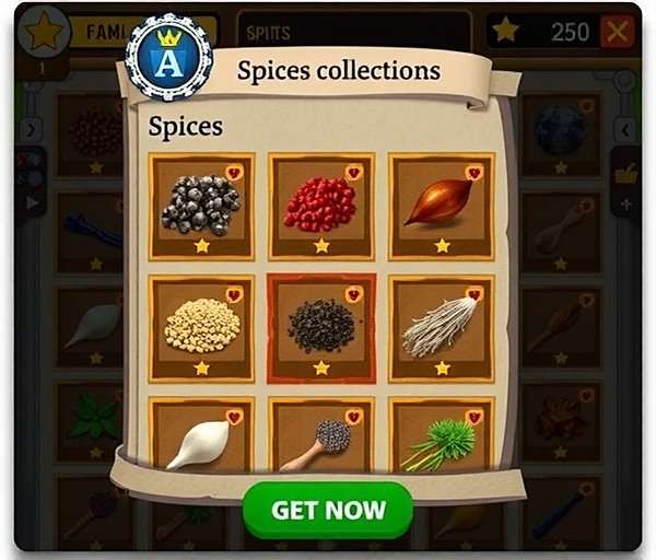 Cumin King Quest spice collection interface